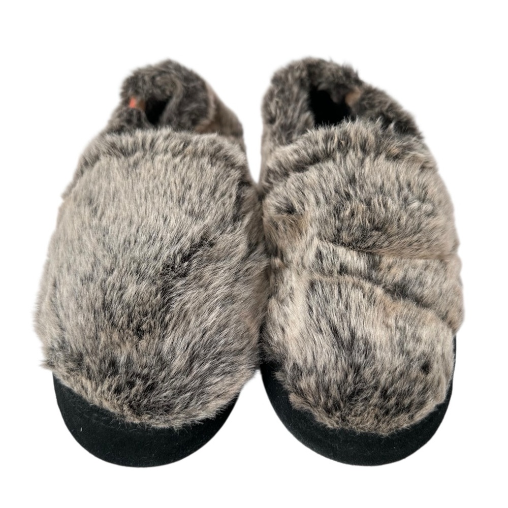 ACORN Chinchilla Black Women’s Moc Slippers Size 6.5–7.5 Cozycore